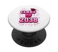 Classe di 2038 Ragazza Laureata Scuola Materna Rosa Studente Senior PopSockets PopGrip Adesivo