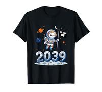 i 2039 Kindergarten Pre-k Grow with Me Cat Astronaut Maglietta