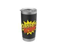i 2039 Kindergarten Pre-k Grow With Me Pop Art Comic Bicchiere termico in acciaio inox doppia parete