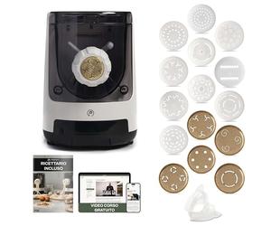 CLASSE ITALY PASTAIO Macchina per la Pasta con 16 trafile di cui 5 in Bronzo. 5 ANNI GARANZIA ITALIA, Pasta Maker, con bilancia, fino a 800g di pasta, 25 tipi diversi di pasta