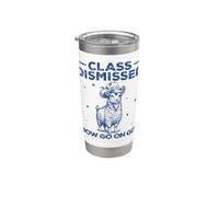 Classe licenziata ora Go On Git Funny Goat Ultimo giorno di scuola Bicchiere termico in acciaio inox doppia parete