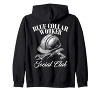 Classe operaia del Club Sociale Operaio dei colletti Blu Felpa con Cappuccio