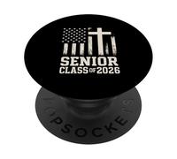 Classe senior del 2026 - Fede cristiana e orgoglio della bandiera PopSockets PopGrip Adesivo