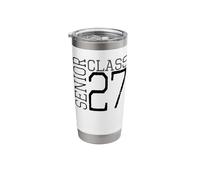 Classe senior del 2027 - Anno di laurea High School & College Bicchiere termico in acciaio inox doppia parete