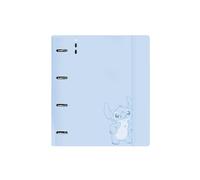 STITCH BEACH - Carpeblock con 4 anelli da 35 mm, con ricambio, con 100 fogli A4, ideale per bambini di diverse età, confortevole e versatile, qualità e resistenza, 27 x 4 x 32 cm, Rosa pastello, M,