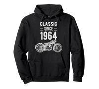 Classic 1964 Motociclista 61 anni 61 ° compleanno Felpa con Cappuccio