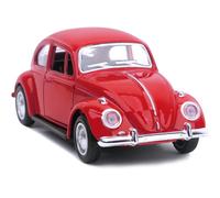 Classic 1967 Volkswagen Vw Beetle Bug Vintage 1/32 Scale Diecast Metal Pull Back Action Drives Car Forward Car Model Toy for Gift/Kids (RED)