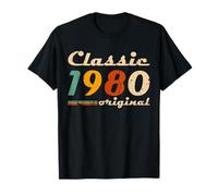 Classic 1980 Original Men Women Birth of Birthday Vintage Maglietta