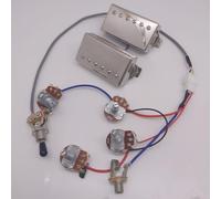 Classic 57 Chitarra Pickups Set Classic 57+ 50/50mm Ponte/Neck Pickups Chrome con 2Conduttore 2V2T cablaggio Per Les Paul stile Chitarra Accessori