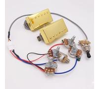 Classic 57 Plus Alnico II - Set di pickup per chitarra elettrica da 50/50 mm, colore oro con cablaggio 4C 2V2T per accessori per chitarra Gibson Les Paul
