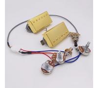 Classic 57 Plus Chitarra Pickups Set Alnico II Humbucker 50/50mm Ponte/Neck Pickups Oro con 4C 2V1T cablaggio Per Gibson Les Paul Accessori Chitarra