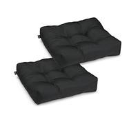 Classic Accessories 62-113-010402-2PK - Cuscino quadrato impermeabile, 40 x 19 x 15 cm, colore: nero, confezione da 2