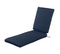 Classic Accessories Montlake - Cuscino trapuntato per chaise longue da esterni, 175 x 51 x 8 cm, impermeabile, per mobili da patio, colore: blu navy
