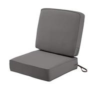 Classic Accessories Montlake FadeSafe - Cuscino da patio, 63,5 x 63,5 cm (seduta), 63,5 x 55,9 cm (larghezza x altezza), colore: antracite chiaro