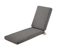 Classic Accessories Montlake FadeSafe - Cuscino impermeabile per chaise longue e chaise longue da esterno, 182 x 53 x 7,6 cm, colore: grigio antracite chiaro, cuscino per chaise longue