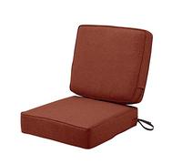 Classic Accessories Montlake - Set di cuscini per patio, impermeabile, 65 x 65 x 15 cm, colore: rosso henné