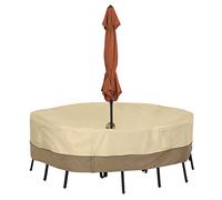 Classic Accessories Ravenna 55-462-041501-00 Copertura per Tavolo con Foro per L’OMBRELLONE E SEDIE - L