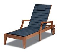 Classic Accessories Storigami - Cuscino impermeabile per chaise longue, 183 x 53 cm, colore: indaco mélange, cuscino per mobili da giardino