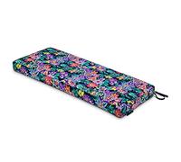 Classic Accessories Vera Bradley - Cuscino impermeabile per panca da giardino, 121 x 45 x 7 cm, motivo: fiori felici
