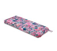 Classic Accessories Vera Bradley - Cuscino impermeabile per panca da patio, 121 x 45 x 7 cm, baldacchino della foresta pluviale, colore: corallo