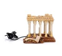CLASSIC Akropolis - Decorazione per acquario con luci a LED - Rovine greche antiche - Decorazione per acquario - 165 x 135 x 135 mm