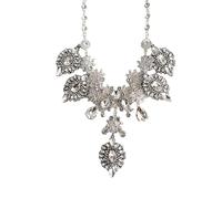 Classic Art Deco Clear Crystal Rhinestone Antique Retro Style Statement Choker Collar Wedding Bridal Prom Chunky Statement Necklace