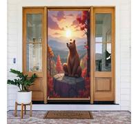 Classic Bear Brown Print No.71 - Copri porta decorativo, decorazione per interni ed esterni, primavera, estate, autunno, inverno, Halloween, Natale, decorazioni per la casa