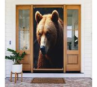 Classic Bear Coffee Print No.218 - Copri porta decorativo, decorazione per interni ed esterni, primavera, estate, autunno, inverno, Halloween, Natale, decorazioni per la casa