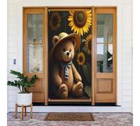 Classic Bear Tan Print No.23 Coperture decorative per porte, decorazioni per interni ed esterni, primavera, estate, autunno, inverno, Halloween, Natale, decorazioni per la casa