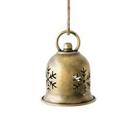 Classic Bell Decoration - Christmas Ornament for Seasonal Cheer | Metal Copper Finish with Hollow Pattern, Hanging Accent for Tree Restaurant Home Wedding Birthday Family Gathering