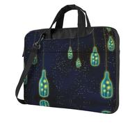 Classic Bella Bottiglia Di Sotto La Notte Cielo Borsa Del Computer Portatile Valigetta Pad Notebook Scomparto Elegante Business Bag Separato Ufficio, Nero , 15.6 inch