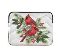 Classic Bird - Custodia morbida per laptop, colore: Bianco | Custodia trapuntata per laptop con interno foderato in velluto e controllo di vestibilità per tutto il dispositivo, taglia L
