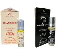 Classic & Black Horse Concentrated Perfume Oil Roll-On Combo Pack of 2 (6ml Each) | Long Lasting Alcohol-Free Attar for Men & Women