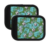 Classic Black White Soccer Balls bagagli maniglia Wrap bagagli etichette valigia maker coperture per viaggi, 15 x 10,9 cm, Palloni da calcio classici neri bianchi 1, Set of 4