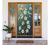 Classic Botanical White Print No.93 Coperture decorative per porte, decorazioni per interni ed esterni, primavera, estate, autunno, inverno, Halloween, Natale, decorazioni per la casa