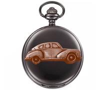 Classic British Car Javelin ref106 effetto rame design su una cassa nera lucida regalo uomo orologio da tasca fob