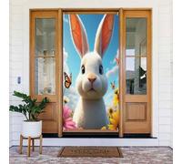 Classic Bunny Avorio Stampa No.142 Coperture decorative per porta, decorazione per interni ed esterni, primavera, estate, autunno, inverno, Halloween, Natale, decorazioni per la casa
