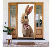 Classic Bunny Tan Print No.223 - Copri porta decorativo, decorazione per interni ed esterni, primavera, estate, autunno, inverno, Halloween, Natale, decorazioni per la casa