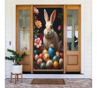 Classic Bunny Tan Print No.224 - Copri porta decorativo, decorazione per interni ed esterni, primavera, estate, autunno, inverno, Halloween, Natale, decorazioni per la casa