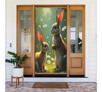 Classic Bunny Tan Print No.283 - Copri porta decorativo, decorazione per interni ed esterni, primavera, estate, autunno, inverno, Halloween, Natale, decorazioni per la casa