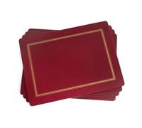 Portmeirion Home & Gifts Pimpernel - Set di 4 tovagliette classiche bordeaux, misura grande, colore: Rosso