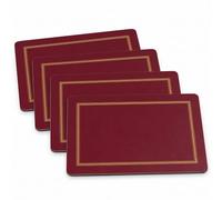 Portmeirion Home & Gifts Pimpernel - Set di 4 tovagliette classiche bordeaux, misura grande, colore: Rosso