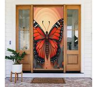 Classic Butterfly Rust Print No.844 - Copri porta decorativo, decorazione per interni ed esterni, primavera, estate, autunno, inverno, Halloween, Natale, decorazioni per la casa