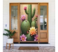 Classic Cactus Moss Print No.56 Coperture decorative per porte, striscione decorativo per interni/esterni, primavera, estate, autunno, inverno, Halloween, Natale, decorazioni per la casa