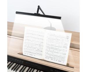 Classic Cantabile 12520 SM Lampada per Pianoforte Nera, Base antiscivolo | Lampada LED per pianoforte con 78 LED luminosi, Temperatura colore regolabile senza scatti tra 3000 e 6500 Kelvin