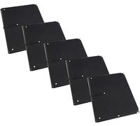 Classic Cantabile 5x Cartella Portaspartiti Standard in pelle sintetica nera, con tasca interna e angoli protettivi, per fogli spartiti fino a DIN A4, ideale per cori.