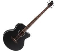 Classic Cantabile Jumbo Basso Acustico con pickup - Basso a 4 corde - Jumbo con Cutaway - Tavola in abete, corpo in mogano, manico in mogano, tastiera in palissandro - Colore e finitura nero opaco