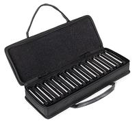 Classic Cantabile AHBS-12 Alabama Blues Harmonica Set da 12 - Armoniche Diatoniche in Diverse Tonalità - 10 Ance in Ottone - Corpo in Acciaio Inossidabile - Include Custodia & Panno