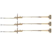 3x Tromba Aida Fanfara Sib Trumpet Brass Valvola Bocchino Custodia Finatura Oro