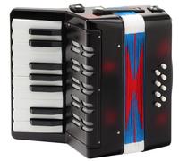 Classic Cantabile Bambino Nero Fisarmonica per Bambini, Nero (da 3 anni, 17 tasti note, 8 bassi, tracolle regolabili)